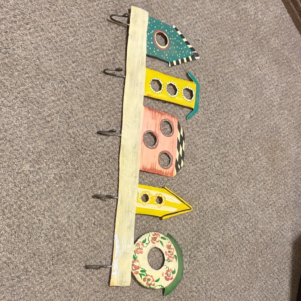 Colorful Birdhouse Wall Hooks